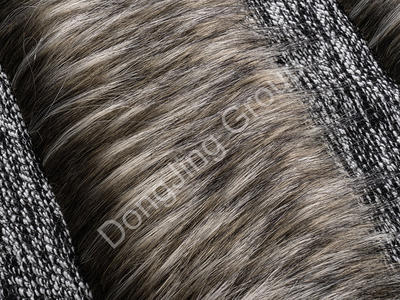 D2KW0155-Two color jacquard fur tips faux fur fabric