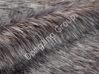 DP0801-Coffee clip white dyed tip faux fur fabric
