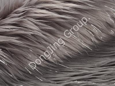 DP0940-Gray clip printing silk rolling bundle faux fur fabric