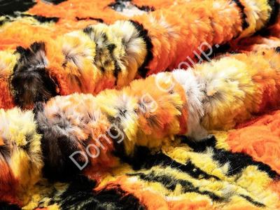 7KT0362-Off-white printed rabbit hair faux fur fabric