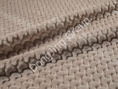 Steps for cleaning beige embossed rabbit hair faux fur fabric