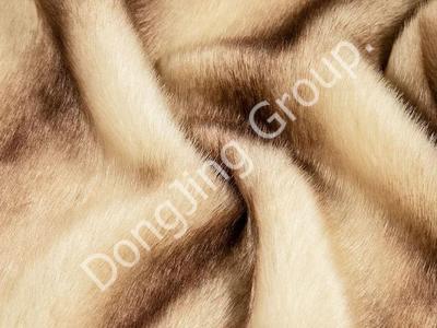 8HP0522-Beige printed mink faux fur fabric