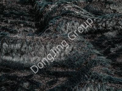 8HW0263-Black Lifting Deep Blue Stick Rabbit Hair faux fur fabric
