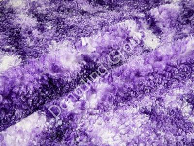 8T0821-Purple round mesh same color messy roll bunch imitation wool faux fur fabric