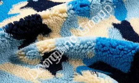 What are the printing processes for knitted artificial fur fabric?