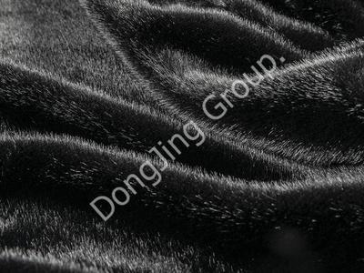 9D0055-Black mink without fur slip faux fur fabric