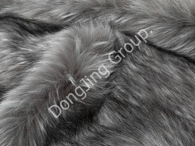 9HW0652-Two-color jacquard printed tip faux fur fabric
