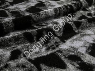 9KT0241-Black drawing roller faux fur fabric