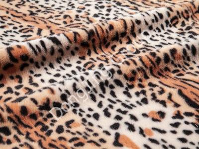 9KT0303-Pink ferret print leopard leopard print faux fur fabric
