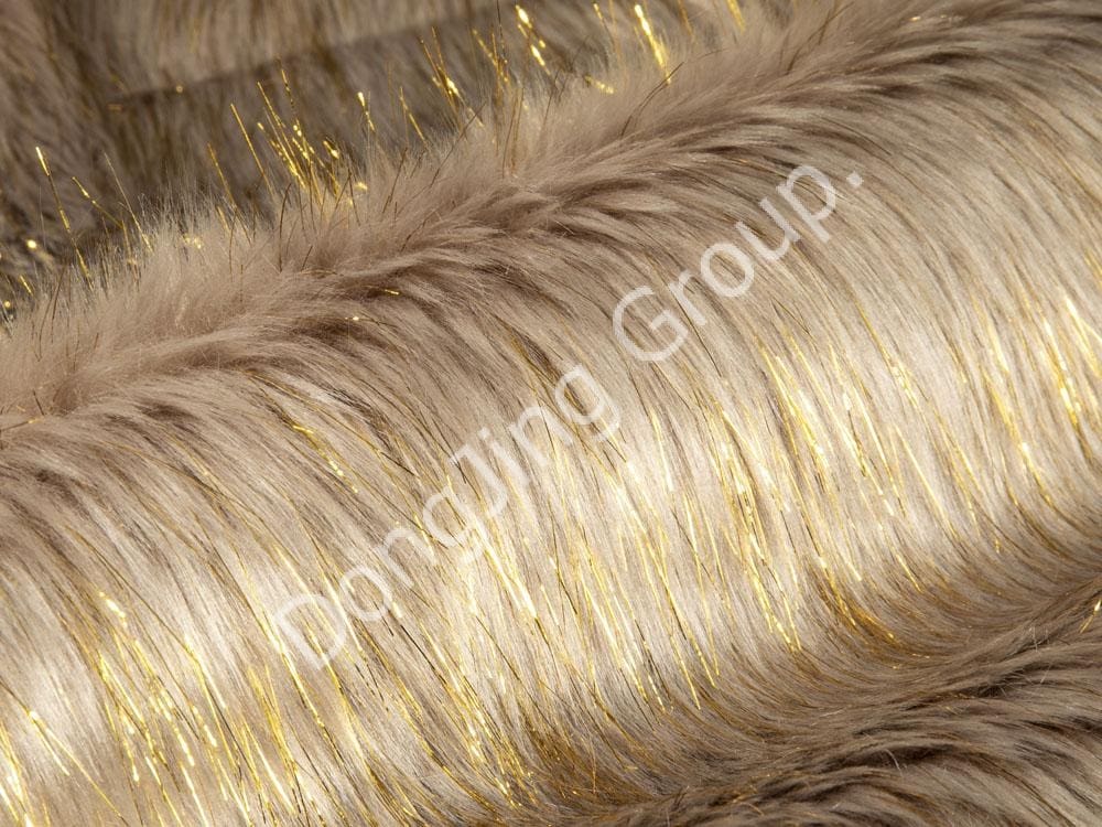 9P1290-Black pointed roller base plate printed with the same color imitation wool faux fur fabric