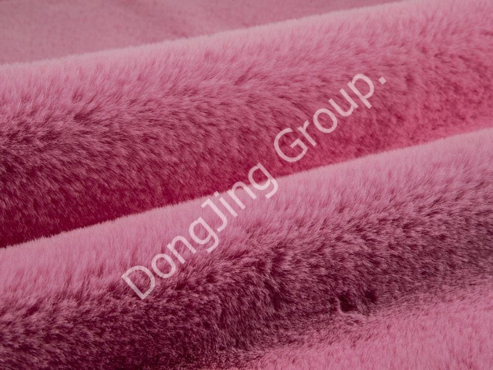 9T0122-Warp knitted plain rabbit hair faux fur fabric