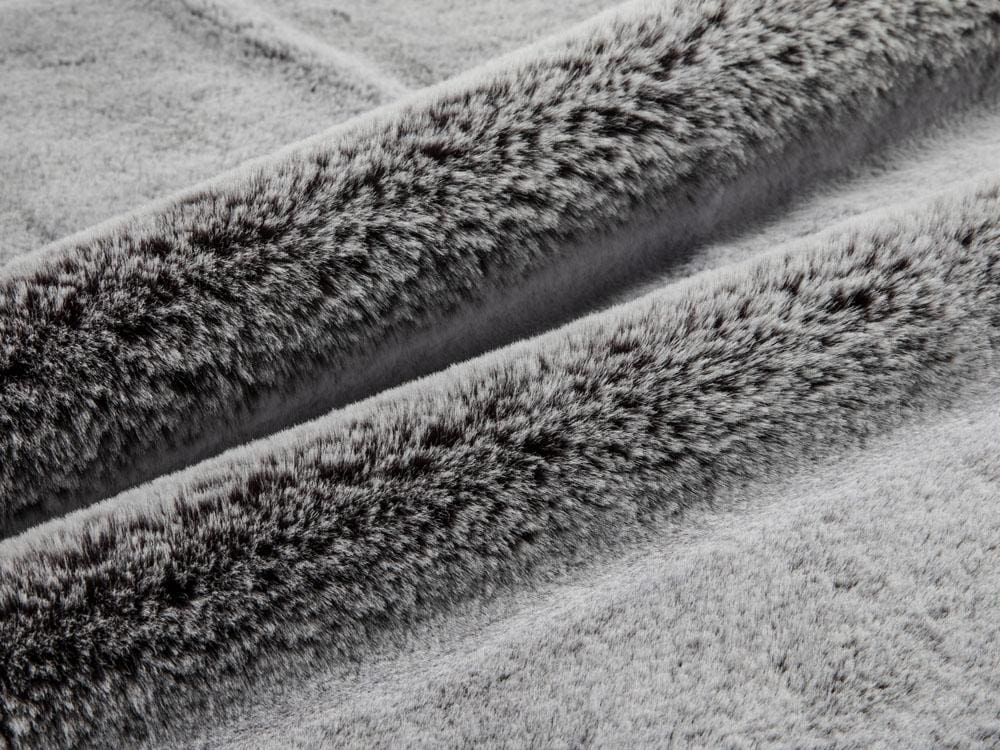 9T1680-Plucking white rabbit hair faux fur fabric