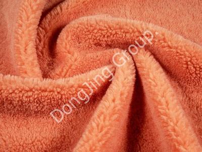 9T1786-Orange chamois lamb faux fur fabric