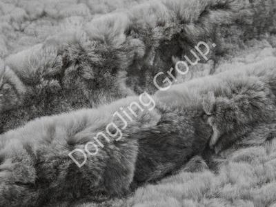 9T1788-Gray rabbit hair brush faux fur fabric