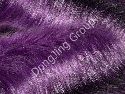 9W0352-Purple and purple hairy dumplings faux fur fabric