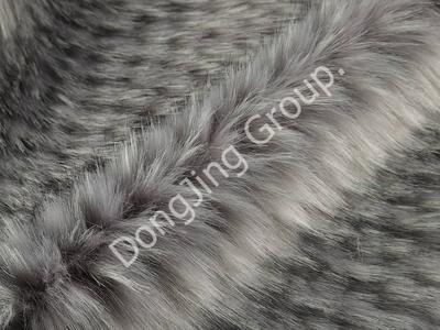 9W0685-Grey pineapple raccoon hair faux fur fabric