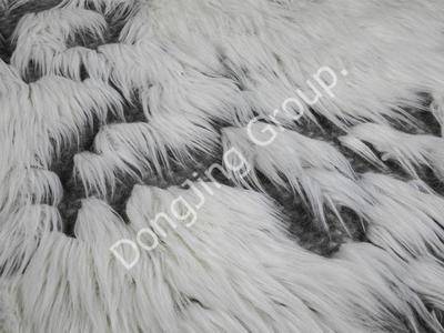 9W0925-White lift gray anti-hair curling fox faux fur fabric