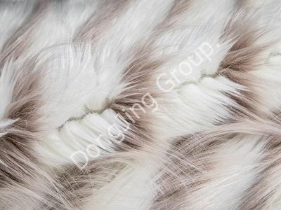 9W1151-Tricolor jacquard hollow wolf dog hair faux fur fabric