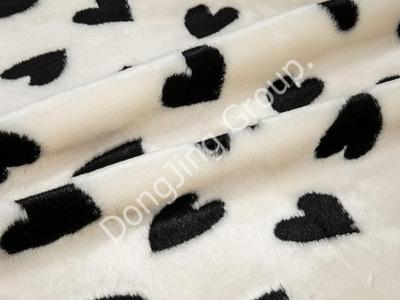 9W1505-Miti Black Rabbit Hair faux fur fabric