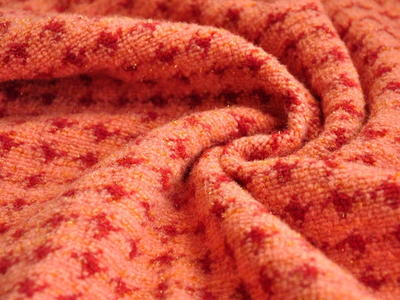DKW0122-Peach Red Scarlet faux fur fabric