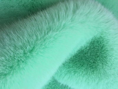XD0003-Cardamom Green Gold Fox faux fur fabric
