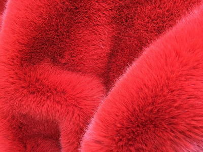 XD0006-Red Gravel Golden Fox faux fur fabric