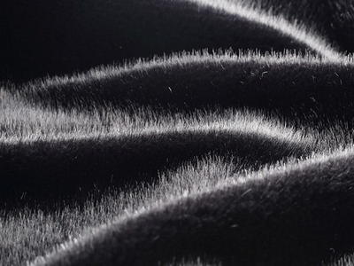 XKD0055-Black South American mink faux fur fabric