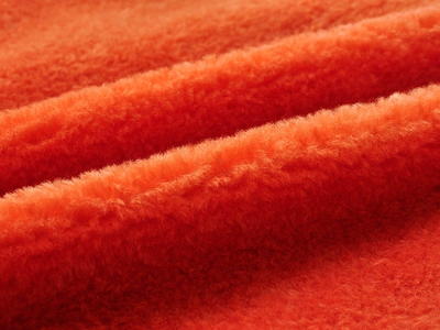 XKT0252-Coral Orange Little Toka faux fur fabric