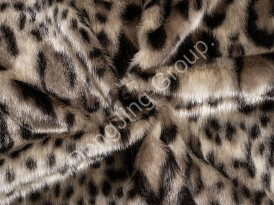 3KW2037-Three color jacquard horse hair composite 5 faux fur fabric