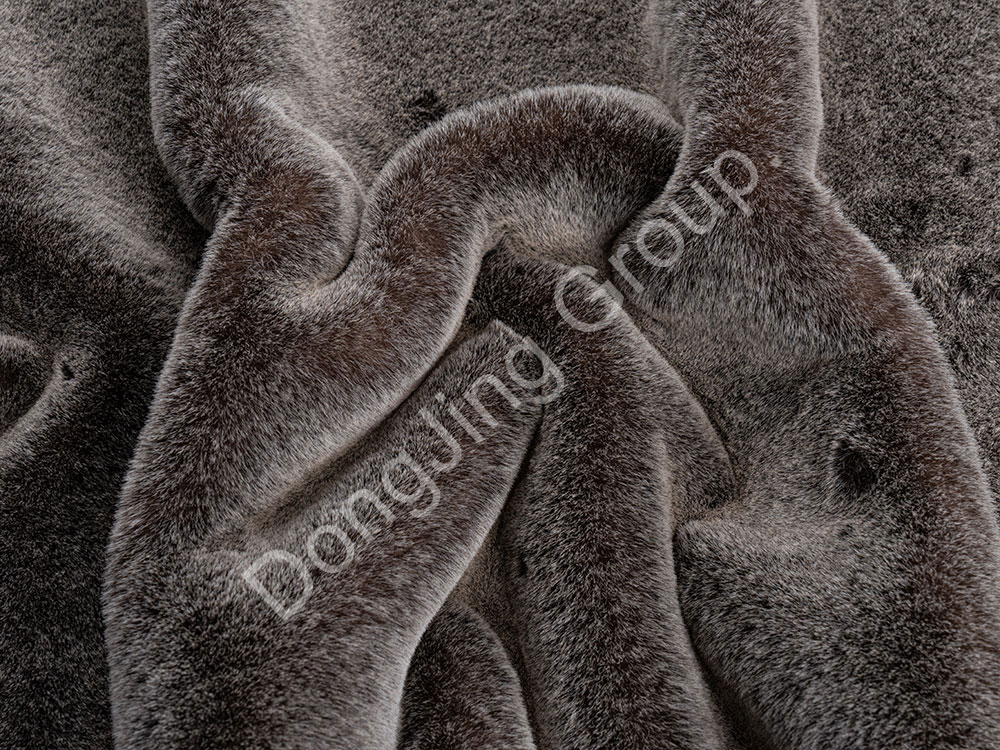 2X2KT0288-Khaki dye tip whitening faux fur fabric