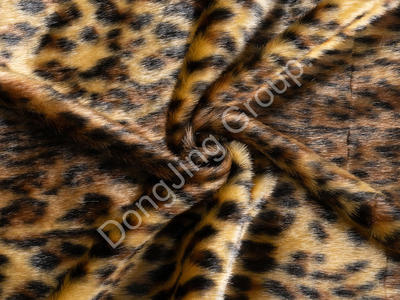3KW2038-Three color jacquard horse hair composite 3 faux fur fabric