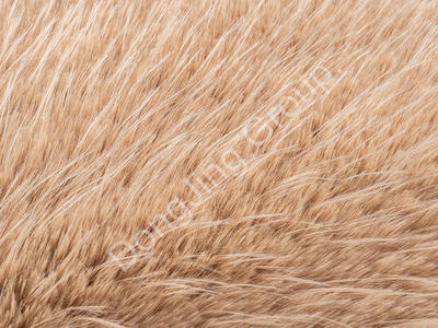 3KT2285-Yellow brown raccoon dog fur faux fur fabric