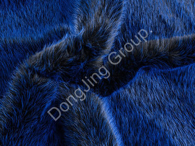 X3KT0059-Black clip blue faux fur fabric