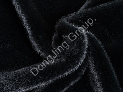X3KT0121-Black mink faux fur fabric