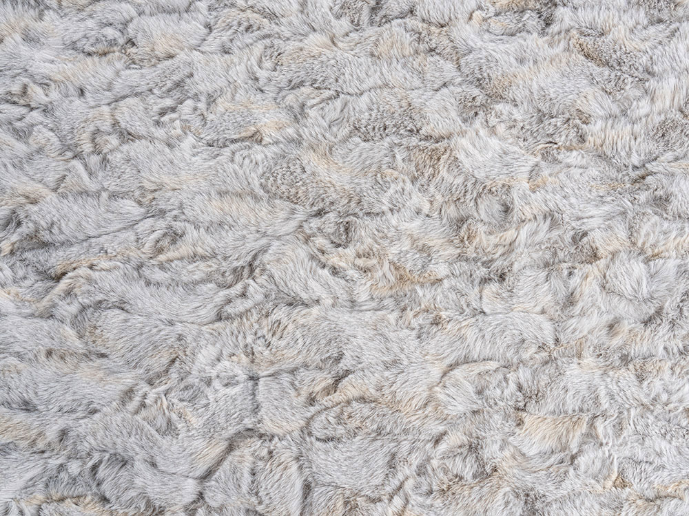 XKT0469-Grey circular screen printing cutting and pressing brush faux fur fabric