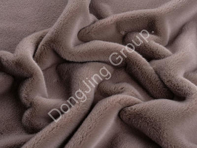 3T2758-Shallow bean paste HLD faux fur fabric