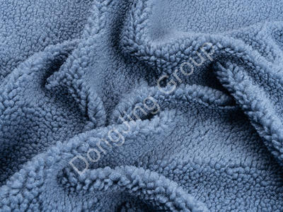 3PZ2044-Haze blue composite rolling ball fabric faux fur fabric