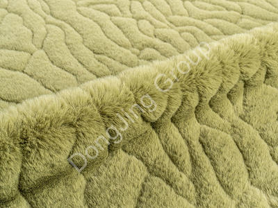 X2T1787G-Olive green tiger pattern faux fur fabric